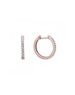 Auskarai rinkutės su akutėm 14mm. Rausvas auksas, praba 585 | Auskarai aukseja.lt