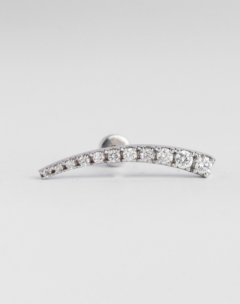 Mono auskaras - Kometa.  Baltas auksas, praba 585 | Aukseja.lt